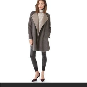 Vince Sweater Coat double face Asymmetric Wool Blend Coat.